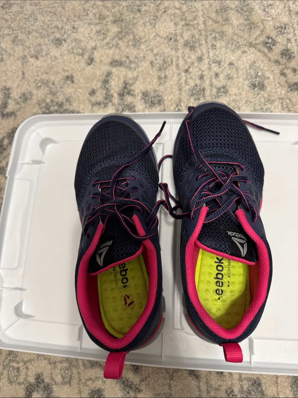 Reebok Navy and Pink Women's Sublite Heavy duty slip/oil resistant shoes
